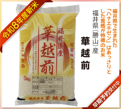 福井県産（勝山）令和8年度新米華越前
